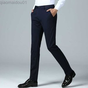 Men's Pants Suit Pants Brand Clothing Business Trousers Mens Casual Slim Fit Dress Pants Classic Straight Fashion Office Trousers Men Pants L230727