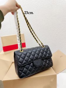 7A Atacado Bolsa de Luxo CC Classic Flap Bolsas Clássicas Com Hardware Prata Dourado Pequenas Bolsas Caviar Min Tote Bag Messenger Clutch Black Purse Popular Crossbody Bags