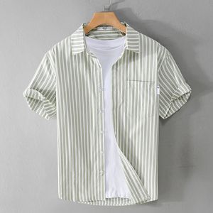 نمط الشريط Men Men Tshirt Mener T Shirt Cotton Mens Tshirts Summer مخطط أقام القصيرة فضفاضة بسيطة مع قميص الرجال الطازج الطاش