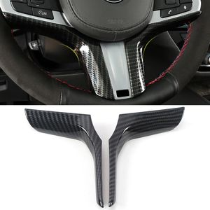 Accessori per auto Copertura del pannello del volante Telaio Adesivo Trim Decorazione interna in carbonio ABS per BMW X3 G01 X4 G02 2018-2020215C