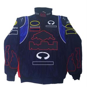 2022 F1 tuta da corsa cappotto stile college appassionati di corse europee e americane giacche casual giacche di cotone pieno ricamato winter190m