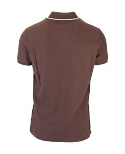 Män polo skjortor sommar loro piana företag casual brun kort ärm t-shirt