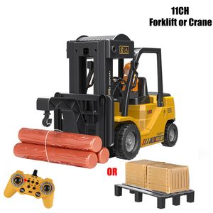 Elektrikli RC Araba Uzaktan Kumanda Oyuncaklar Erkekler için RC Çocuk Forklift Kamyon Vinç Kaldırılabilir Sprey Elektrikli Araç Çocuk Hediyeleri 230726