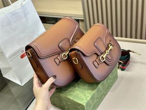 2023 Nuova pelle vintage con borsa da stilista di qualità originale Borsa a tracolla di grande capacità Modello iconico Borsa a tracolla stampata Borsa per la spesa da donna Borsa da sella