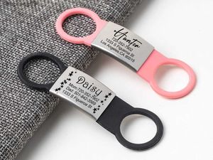 Customized Slide on Dog Tag for Dogs Personalized Dog ID Tag Slide On Collar Pet Tag QR Code for pet L230620