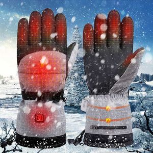 Ski Gloves 2022 New Electric Heating Snowmobile Snowboard Ski Gloves Snow Mittens Windproof Waterproof Men Women Snowboarding Skiing Gloves HKD230727