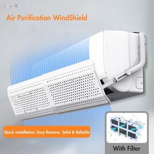 Andra hem Garden Vanzlife Air Conditioner Wind Shield Anti-Direct Blowing Air Outlet Wind Board Hushåll Vindavböjningsfilter Cold Air Baffle 230727