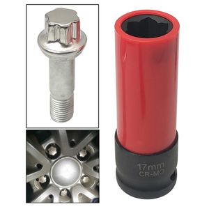 Chave de soquete de remoção de porca de bloqueio de roda universal de 17 mm para Mercedes Benz série S ferramenta de reparo de chave de soquete de remoção anti-roubo