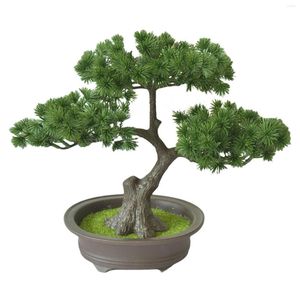 Dekoratif Çiçekler Ofis Ev Dekoru Hediyesi Çam Masaüstü Ekran Sanat Yapay Bonsai Ağaç Süsleri Bahçe Simülasyon Bitkileri Kolay