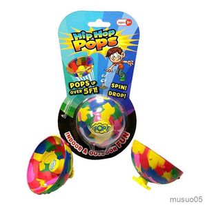 Brinquedo de descompressão Hip Hop Jump Half Side Bouncing Ball No Stress Brinquedos Para Crianças Indoor Outdoor Fun Camuflagem Pop Bounce Bowl Spinning Top A Nova Listagem R230727