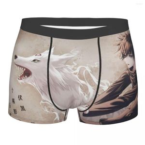 Mutande Anime Jujutsu Kaisen Biancheria intima da uomo Fushiguro Megumi Boxer Slip Pantaloncini Mutandine Poliestere divertente per uomo S-XXL