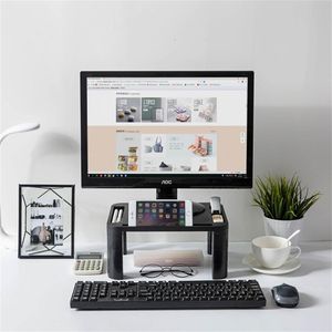 1PC regolabile Home Office Desktop Monitor Stand Self Assembly TV LCD Laptop Rack Schermo del computer Riser Shelf Y2004293075