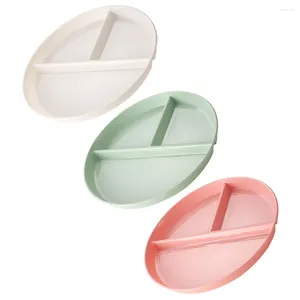 Dinnerware Sets 3 Pcs Portion Plate Kids Dinner Plates Household Divided Pp Pasta Child Lunch Trays Adults