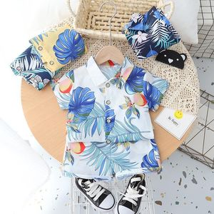 Наборы одежды Summer Beaby Boys Fashion Общая печатная рубашка с коротки