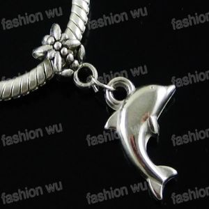 CCB Lovely Dolphin Charm Big Hole Beads продает 150 шт.