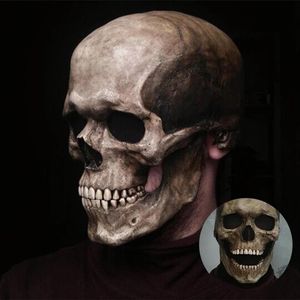 Outros suprimentos para festas de eventos Halloween Máscara de caveira de cabeça cheia 3d Esqueleto Horror Máscaras assustadoras para festas Cosplay Adereços de fantasia para adultos186b