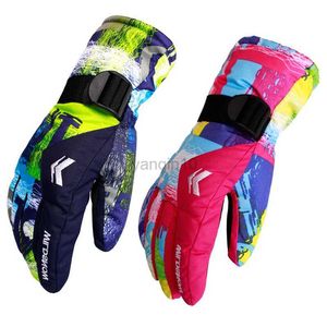 Kayak Eldivenleri 2022 Kış Erkekler Kayak Mittens Sport Sıcak Kadın Kar Eldivenleri Mountain Spor Kadın Bisiklet Mitten Açık Mekan Snowboard Man Glove HKD230727 HKD230727