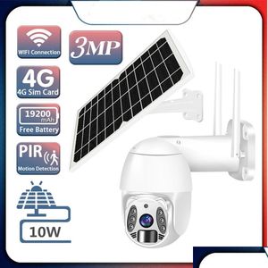 Smart Home Security System Outdoor Tuya Solarbetriebene Überwachungskamera Wireless P Dome Cam Ptz CCTV IP Wifi 4G Kameras 3 Millionen Dhh20