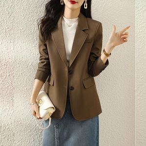 Women's Suits 2023 Spring Autumn Winter Single Breasted Casual All-Matching Suit Top Blazers For Women Pink Jacket