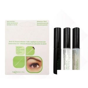 Andra hälsoskönhetsartiklar Eyelash Adhesives Eye Lash Glue Brush-On Vitaminer White Clear Black 5G Packaging Makeup Tool Drop Deliver Dh94D