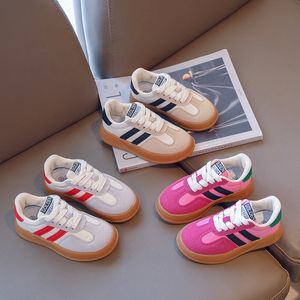 Sneakers barn mocka skor barn sport pojke flicka canvas vår höst flickor pojkar solida barntränare 230726