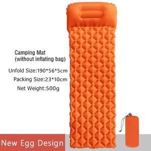 Kuddar ultralätt ierable sovkudde med kudde vattentät camping luftmadrass picknick tält vikande luftmatta för rese strand