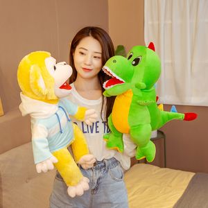 Puppets 60cm Large Animal Hand Puppet Children Soft Doll Funny Party Props Baby Story Doll Monkey Boy Plush Toys Kids Gift 230726