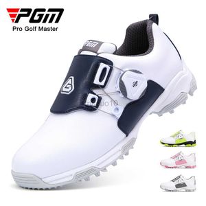 Inne produkty golfowe buty golfowe dla dzieci PGM Knob Knob Skulace anty-side Waterproof Waterproof Teenager Sports Buty chłopcy i dziewczęta trampki XZ211 HKD230727