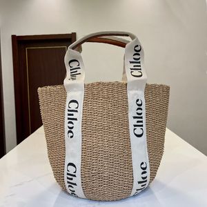 Bolsa de mão de verão Cesta de Palha Tote Bag Moda Bolsa de Ombro Bolsa de Compras Feminina