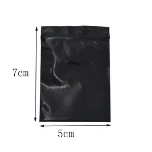 5 7cm Mini Black Zip Lock Resselable Zipper Bag 500pcs lot Self Seal Plastic Package Bag Retail Zipper Mercearia Gift Packing Storag295S