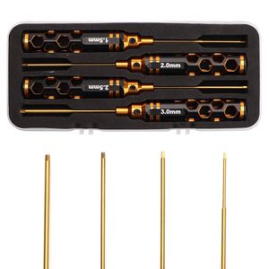 Cacciaviti 4pcs 1.5mm 2.0mm 2.5mm 3.0mm Hex Screw Driver Set di cacciaviti per Racing Drone Helicopter Boat RC Parts 230726