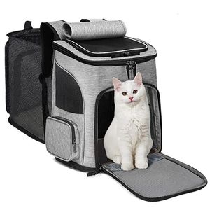 Crates Carriers Houses Supplies Out Puppy Expandable Pet Large Capacity Breathable Portable Cat Backpack Foldable Dog Bag 230726