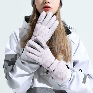 Skihandschuhe Damen Fahrradhandschuhe 1 Paar stilvolle verstellbare Riemen Herbst Winter wasserabweisende Ski-Motorradhandschuhe für Reisen HKD230727