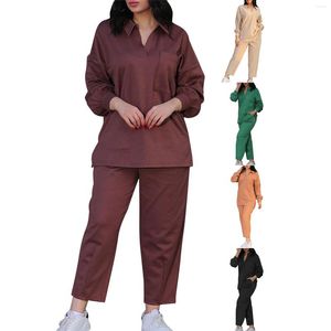 Kvinnors träningsdräkter mode Solid Color Casual Daily Pants Spring Autumn Summer Two Junior Pant Suits Wedding For Women Elegant