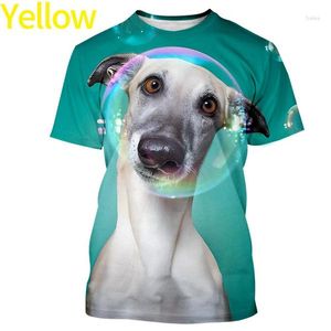 Men's T-skjortor 2023 mode söt rolig husdjur 3D-tryck t-shirt och kvinnors sommar avslappnad kortärmad