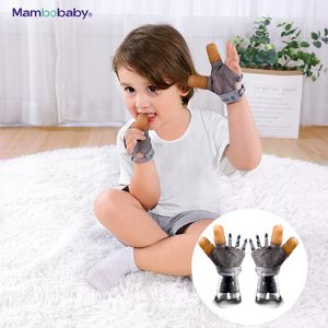 Children's Mittens Mambobaby Baby Anti Bite Gloves With Silicone Finger Cots Stop Hand Biting Prevent Fingers Sucking Nail Bite Protection Teacher 230727