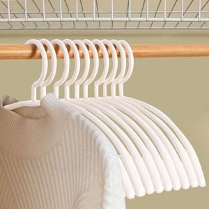 Cabides 10 peças antiderrapantes para roupas semicírculo sem costura plástico organizador de guarda-roupa rack de armazenamento banheiro secagem