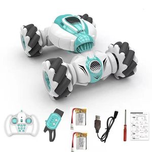 Giocattoli per auto elettriche / RC RC Stunt Car Telecomando Orologio Sensore di gesti Giocattolo elettrico RC Drift Car 2.4GHz 4WD Rotazione Regalo di compleanno per bambini 230728