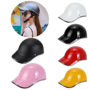 Caschi da ciclismo Casco mezzo moto Berretto da baseball Stile Donna Bicicletta elettrica per adulti Bici da uomo Classic Scooter Mountain Light 230728