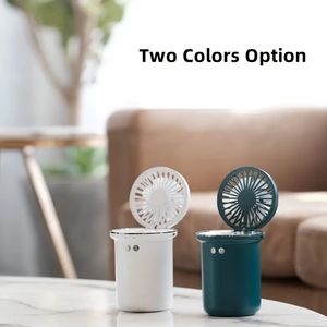 Umidificador de ar portátil recarregável de 280 ml com ventilador - mantenha sua casa ou escritório fresco e confortável! - sem bateria