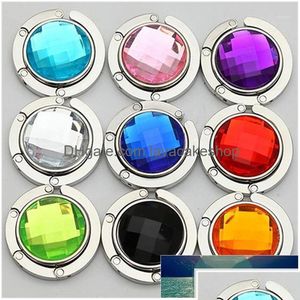 Ganci Rails Portaborsa da tavolo pieghevole in metallo portatile Portaborse Appendiabiti Comodo gancio per appendere borsa Porta strass rotondo1 Fabbrica Pr Dhf5P