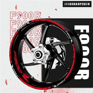 Aro da motocicleta adesivos de listras multicoloridas noite refletivo aviso decalques borda interna fita personalizada para BMW F900R f900 r296K