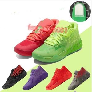 2023 LAMELO BALL MB 01 02 كرة السلة أحذية RICK RED GREEN و Morty Galaxy Purple Blue Gray Black Queen Buzz City Melo Sports Shoener Sneakers