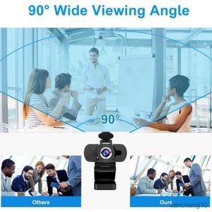 Webcams Web Camera with Privacy 1080P Cover Auto Focus PC Webcam for Office Caring Computer Supplies R230728