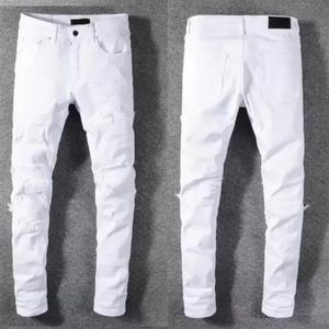 Luxurys tasarımcısı erkek kot pantolon ünlü dasual tasarım ince-bacak beyaz nakış yılan motosiklet yaz pantolon kalem pantolonsiz 29-40262l