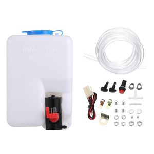 Auto Organizer Universal Scheibenwaschflasche Kit mit Pumpe Schlauch Düsen Verdrahtung Schalter Reinigungswerkzeuge Zubehör273r