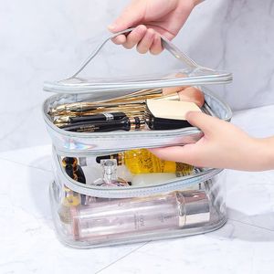 Cosmetic Bags Cases Transparent Bag Female Net Celebrity Largecapacity Travel Girl Portable Waterproof Wash Storage 230727