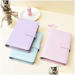 Taccuini Pu Leather Er Notebook Clip A5 A6 Quaderni Vuoti Ers Senza Carta Ecopelle Astuccio Spiral Planner Per Filler Papers Drop Otuee