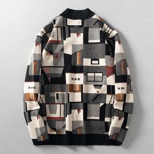 Men's Jackets Niche Design Senior Sense Of Irregular Geometry Oil Painting Camouflage Hoodie Coat Male Autumn Outside Wear Cardigan Jacket