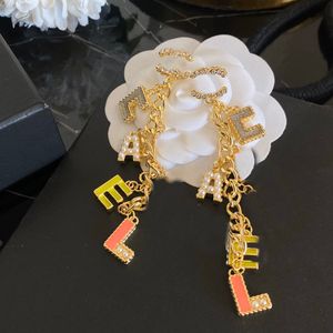 Brincos de marca de design banhados a ouro 18 K pendentes de latão cobre tassel brinco geométrico para festa de casamento acessórios de joias
